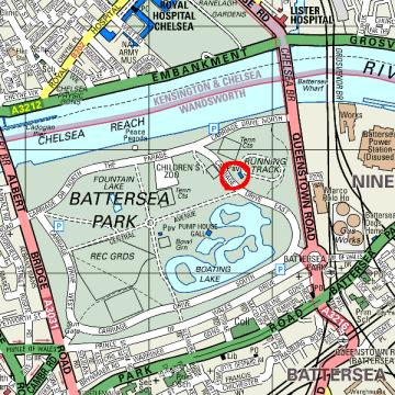 Batersea Park Track location map