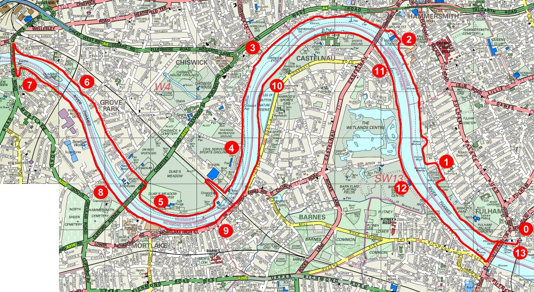 The Boat Race Route