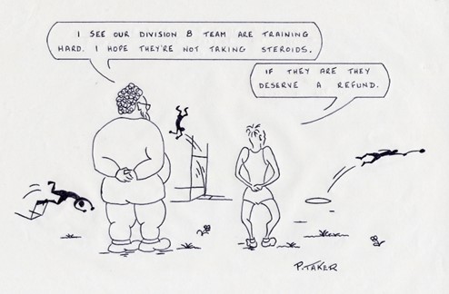 Bob Davidson cartoon - steroids