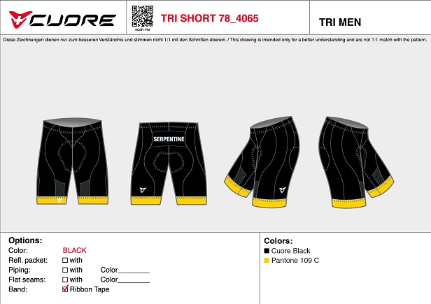Cuore Serpentine tri shorts