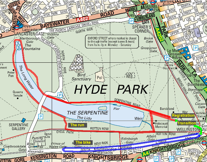 Jekyll & Hyde Park Duathlon - Course Map