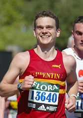 Gavin Edmonds in the London marathon