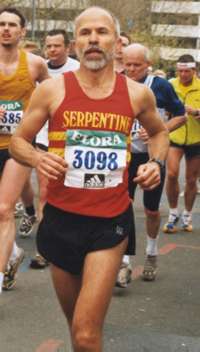 Ron Hagell in the London Marathon