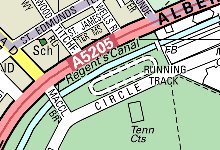 Map of Regents Park Track
